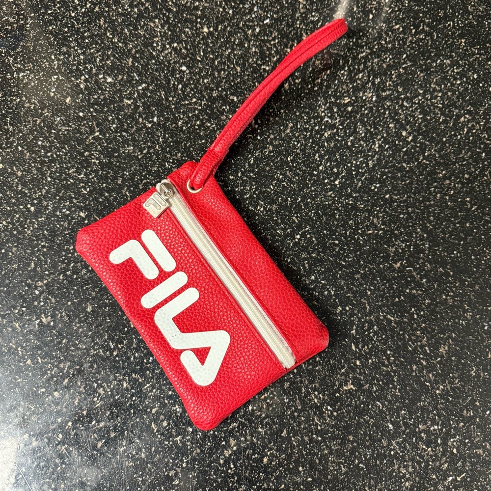 Fila Red Zipper Wristlet